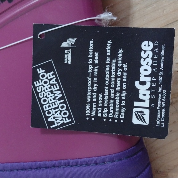 LaCrosse Vintage Pink & Purple Waterproof Slip Resistant Snow Boots NWT … - Picture 12 of 15